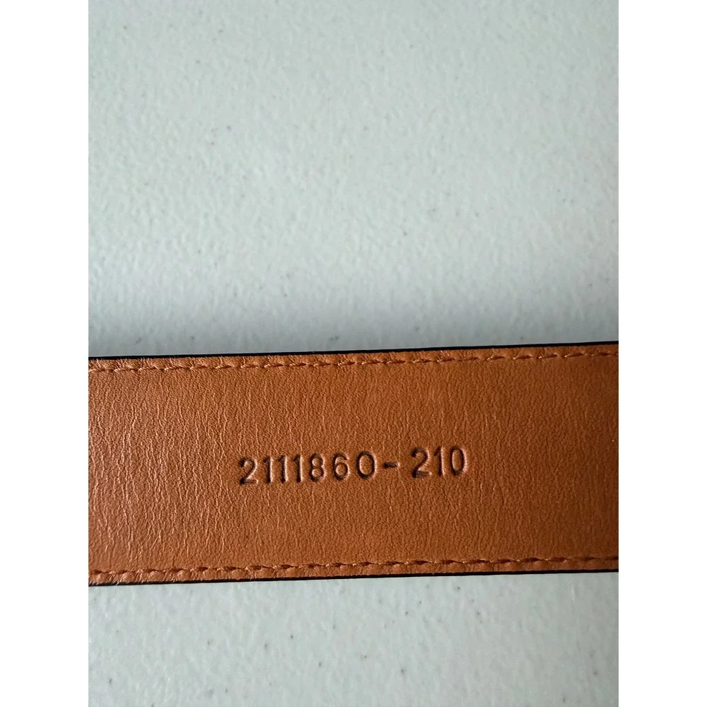 Polo Ralph Lauren Leather Belt 40 Brown Burgundy Brass Buckle Made in Italy